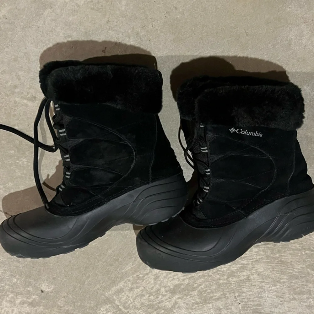 COLUMBIA Snow/Winter Boots in Black with Fur Lining